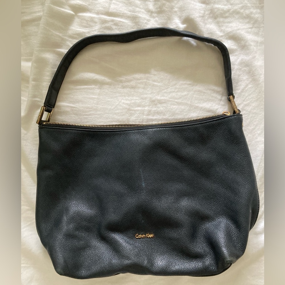 Calvin Klein black faux leather bag